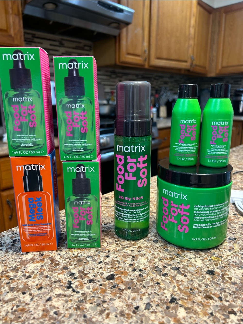Matix Food For Soft Moisturizer Collection โ Green and Pink Accents
